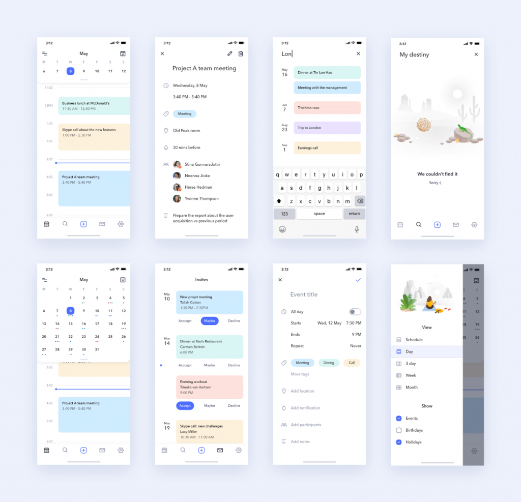 Calendar Concept App Free Sketch Resource Sketch Elements