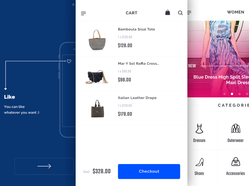 Fashion App UI KIt - Free Sketch Resource | Sketch Elements