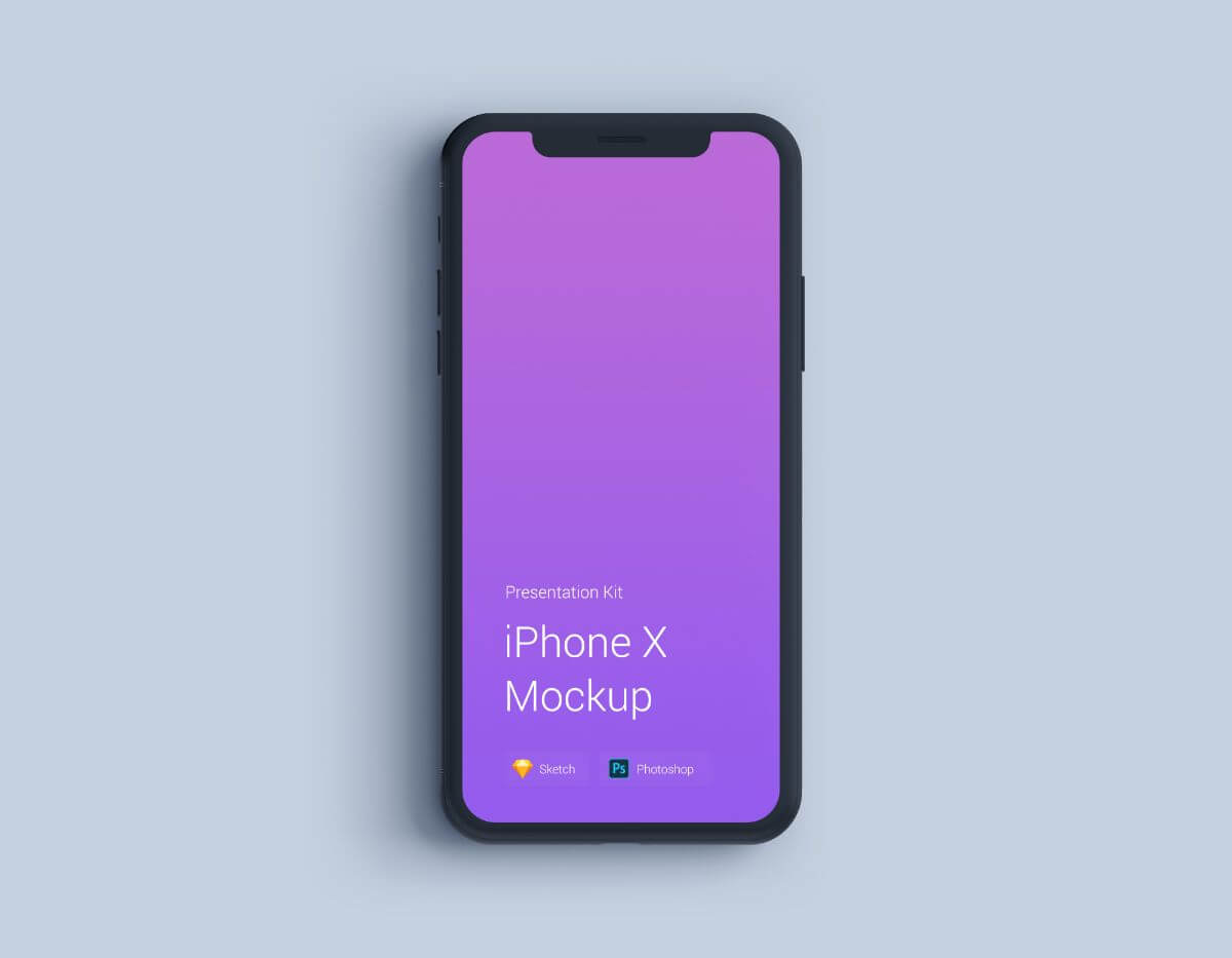 Download iPhone X Flat Black Mockup - Free Sketch Resource | Sketch ...