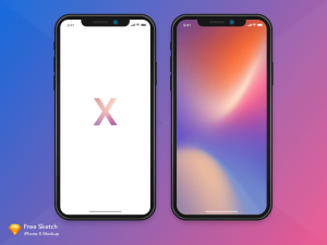 iPhone X Simple Editable Mockup - Free Sketch Resource | Sketch Elements