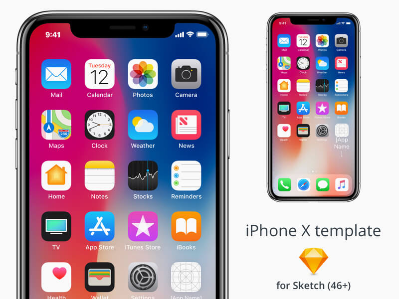 iphone x download template free illustrator