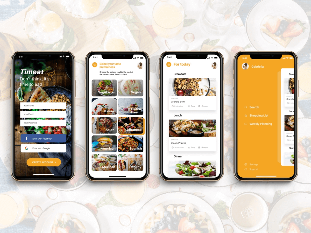 Meal Plan Concept App Free Sketch Resource Sketch Elements