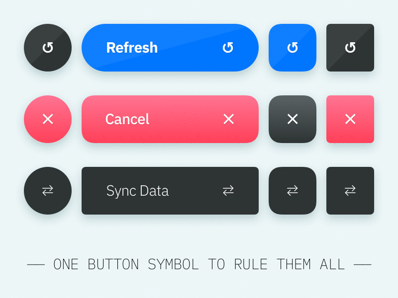 Button Symbol with All Shapes - Free Sketch Resource | Sketch Elements