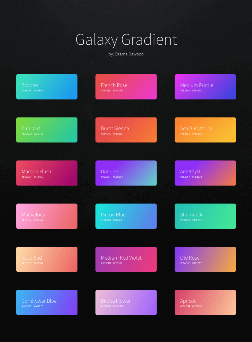 Ui gradient. Galaxy gradient.