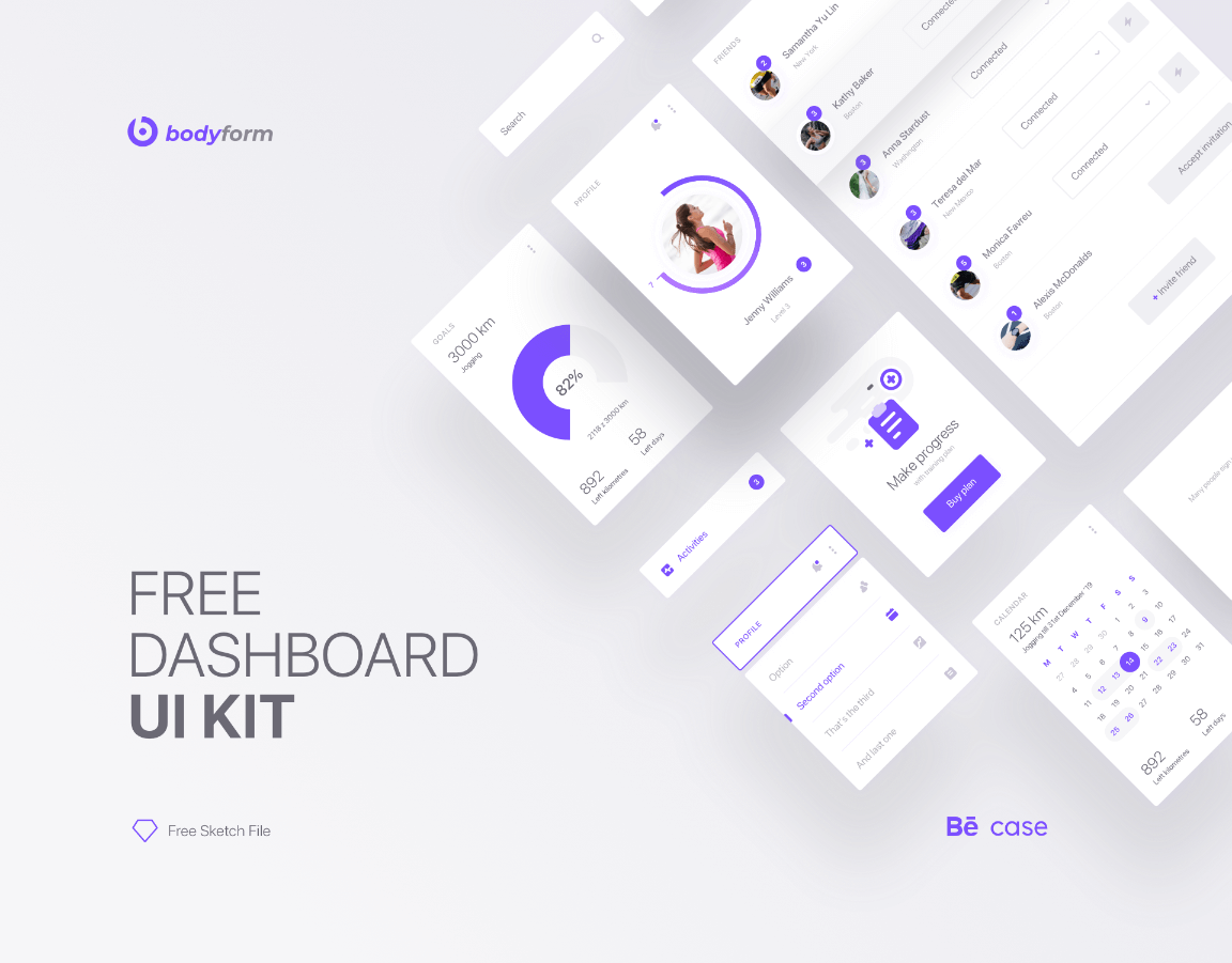 Fitness Sketch UI Kits  Sketch Elements