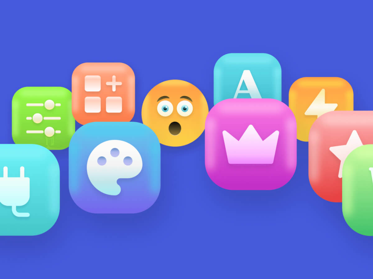 Fluff 3D Sketch Icon Pack