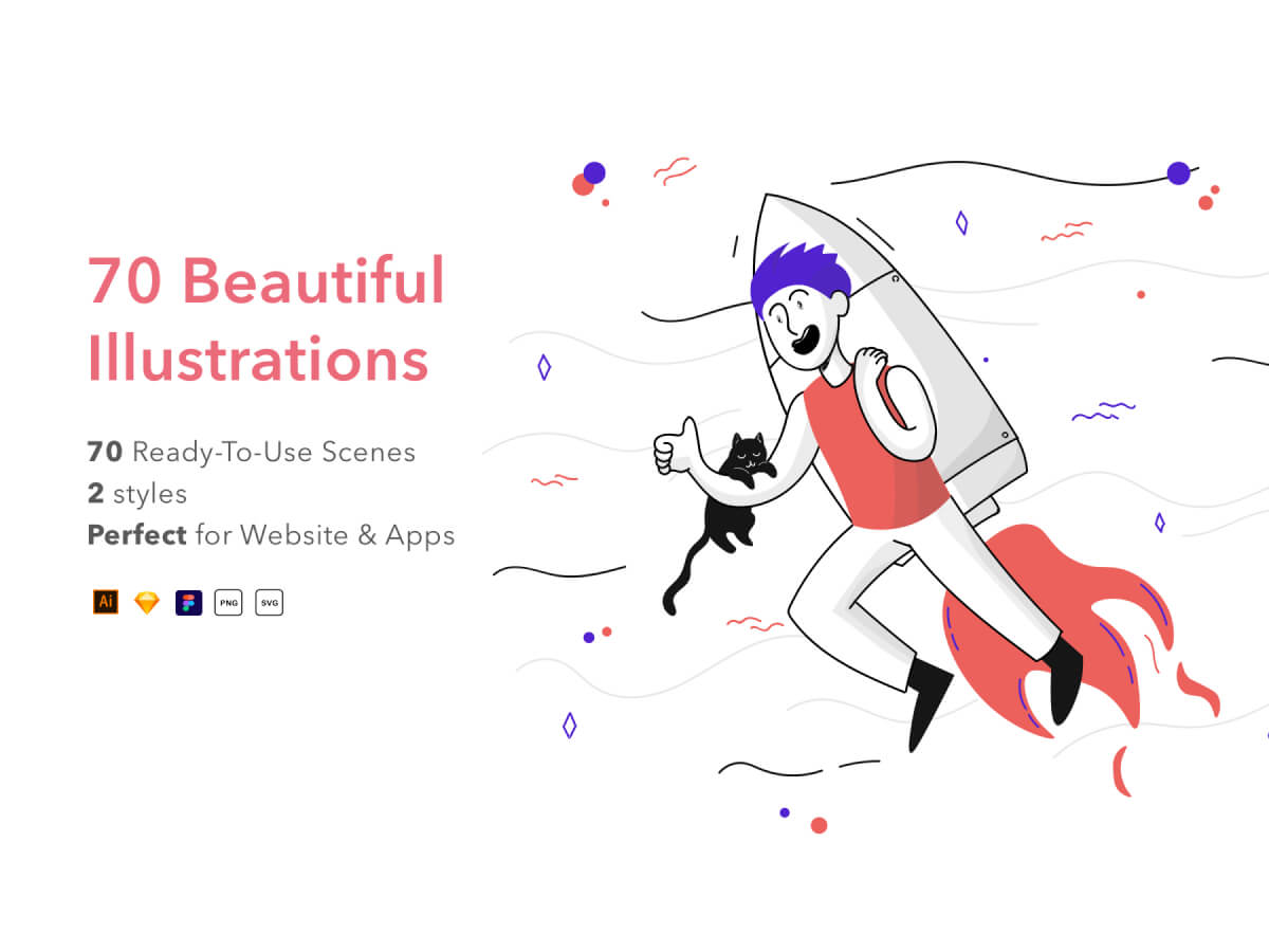 70 Beautiful Free Illustrations for Sketch