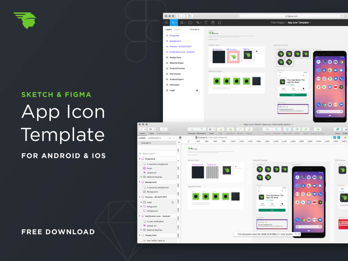 Android & iOS App Icon Template