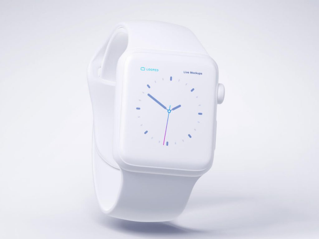 Apple Watch White Clay Sketch Mockup