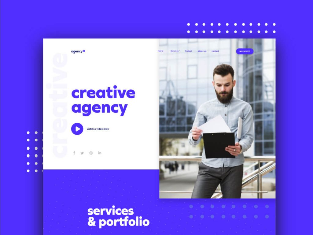 Creative Agency Homepage for Sketch