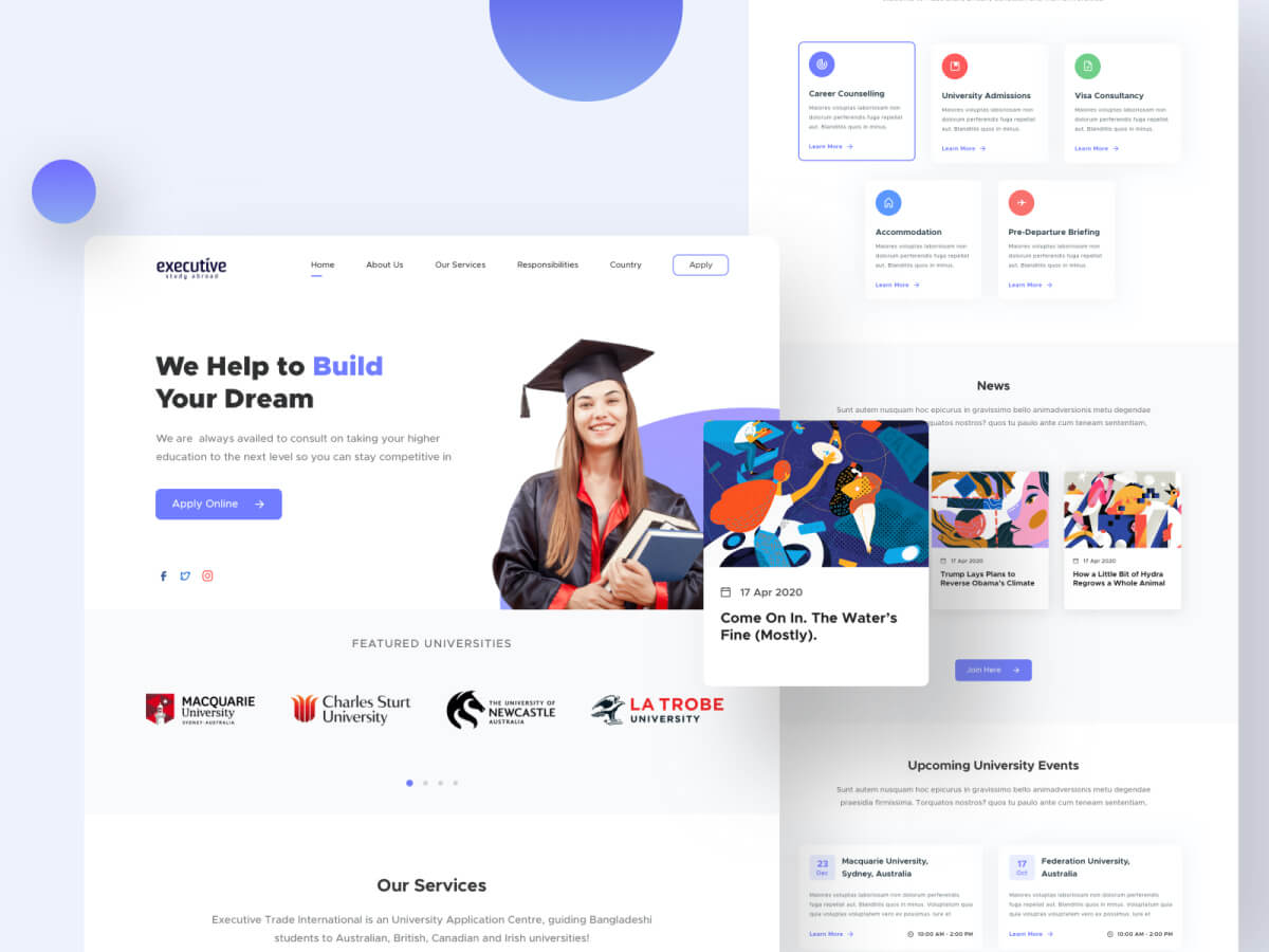 Study Landing Page - Sketch UI Kits