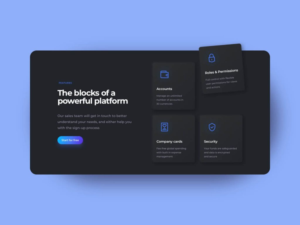 Features Sections Web Sketch UI Kit