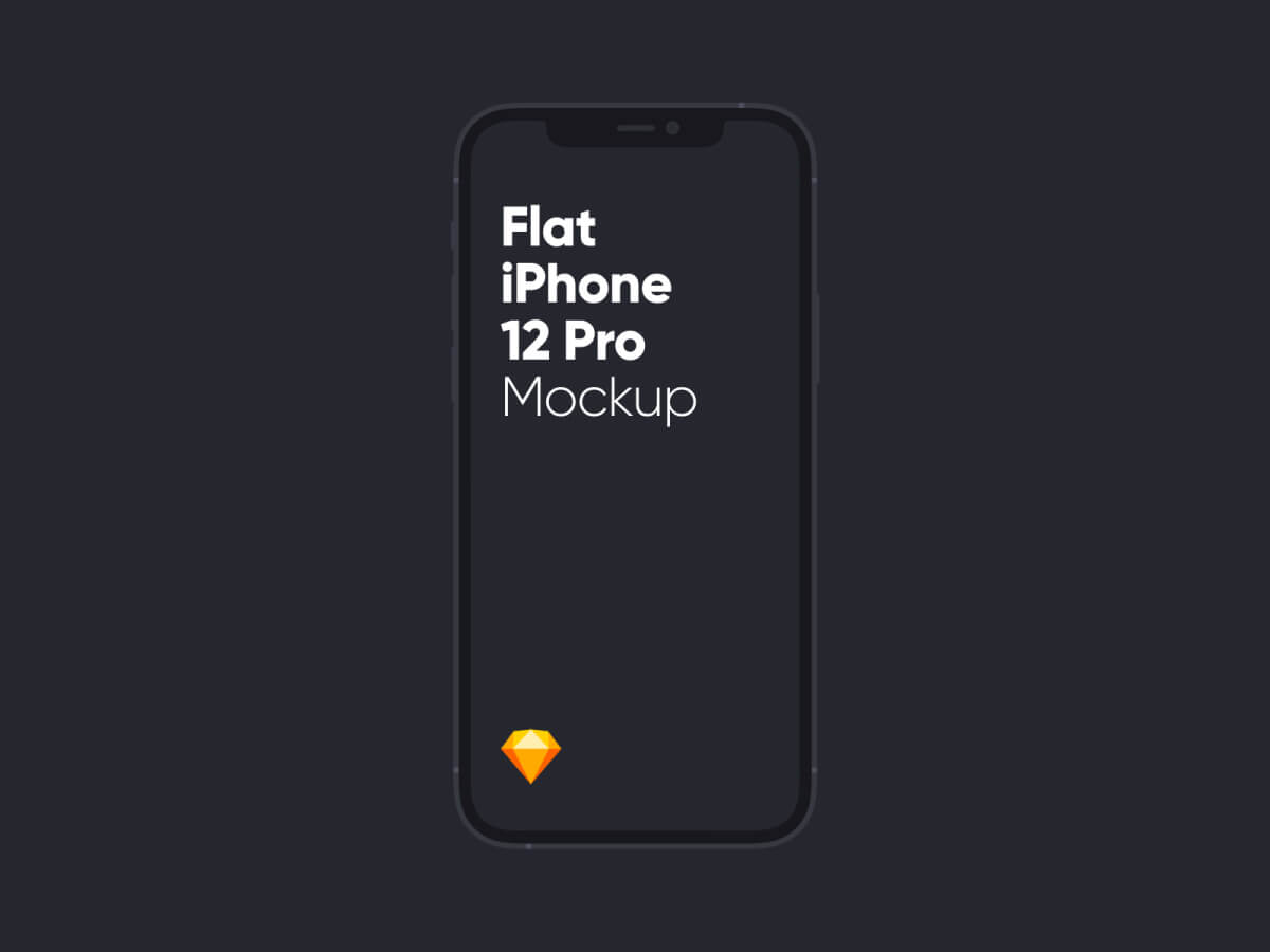 Flat iPhone 12 Pro Mockup Free Sketch Resource Sketch Elements