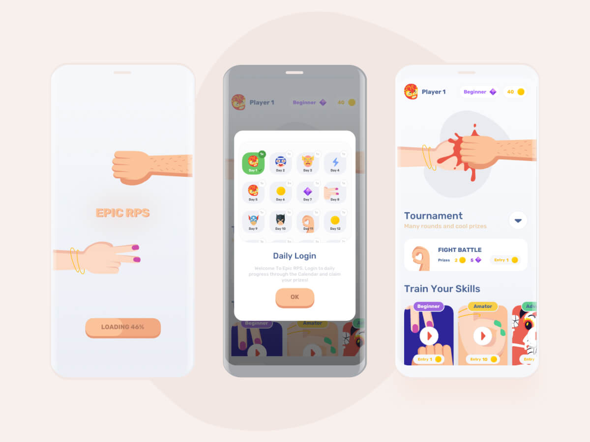 Epic Mobile Game Sketch UI Kit