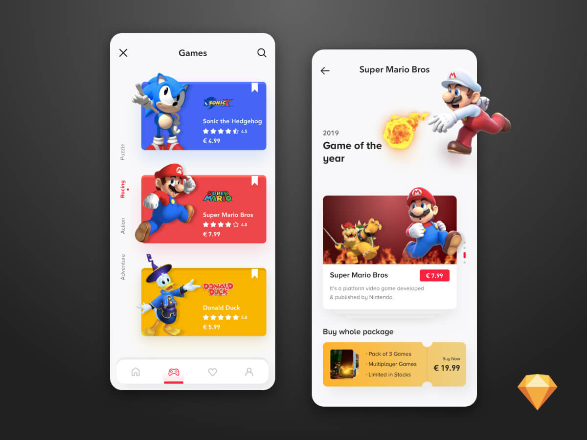 Game User Interface - Sketch UI Kit