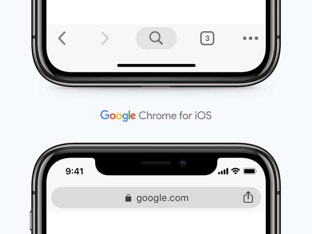 Sketch Google Chrome UI for iOS