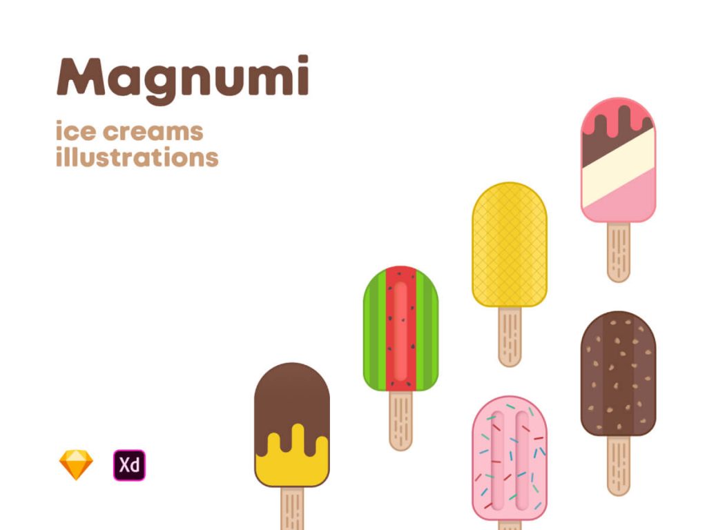 Ice Creams Illustrations for Sketch