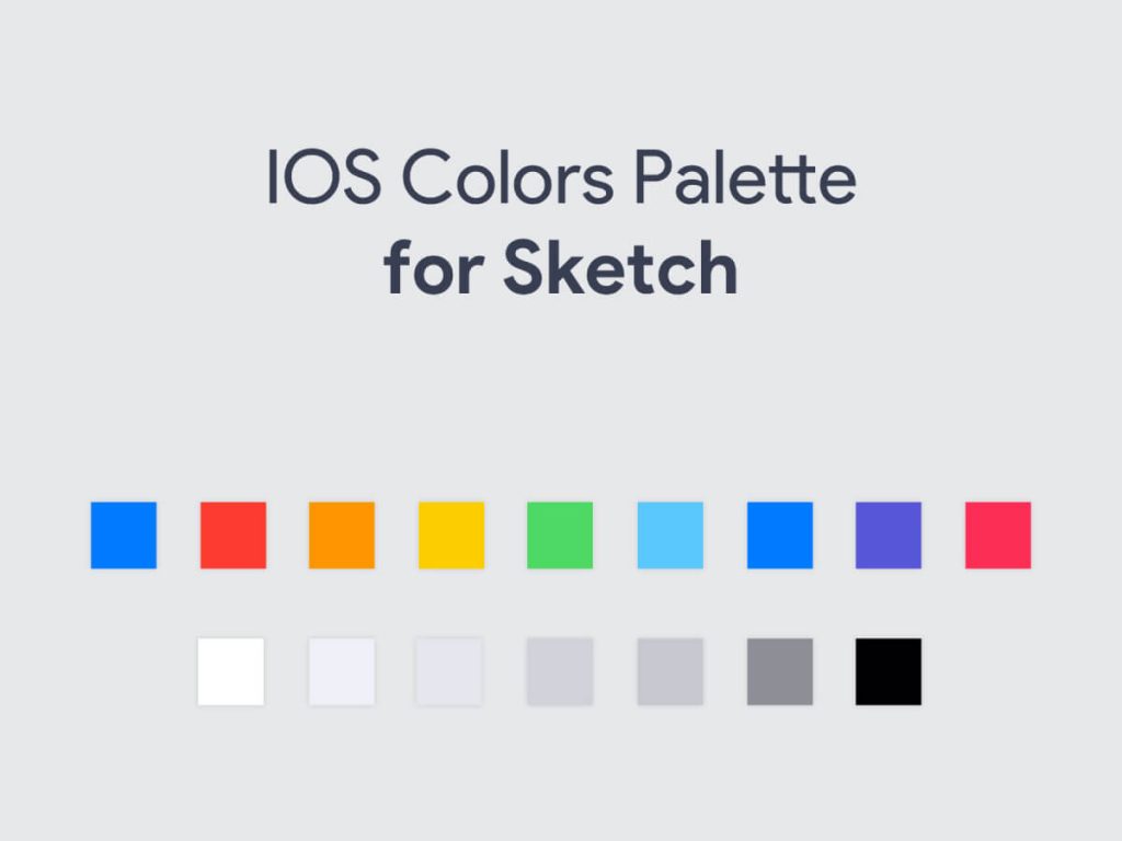 iOS Colors Palette for Sketch