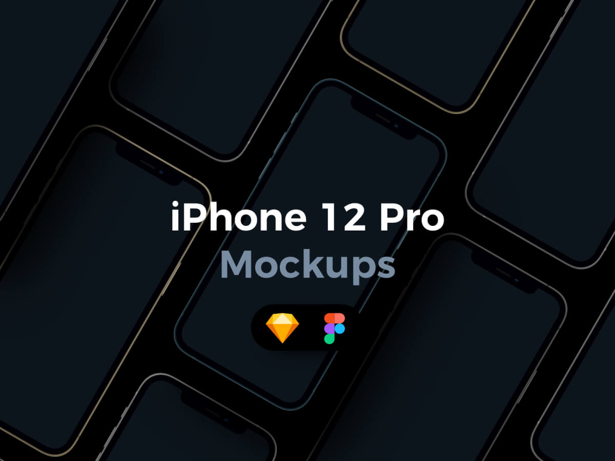 iPhone 12 Pro Sketch Mockups