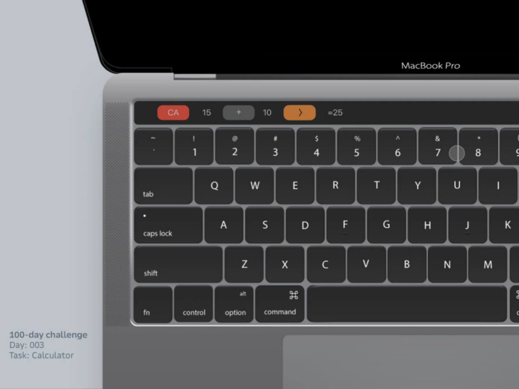 Macbook Pro Touch Bar Calculator