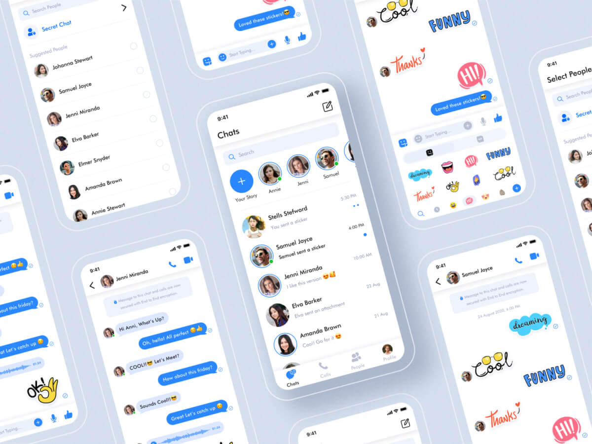 Messaging App Concept for Sketch