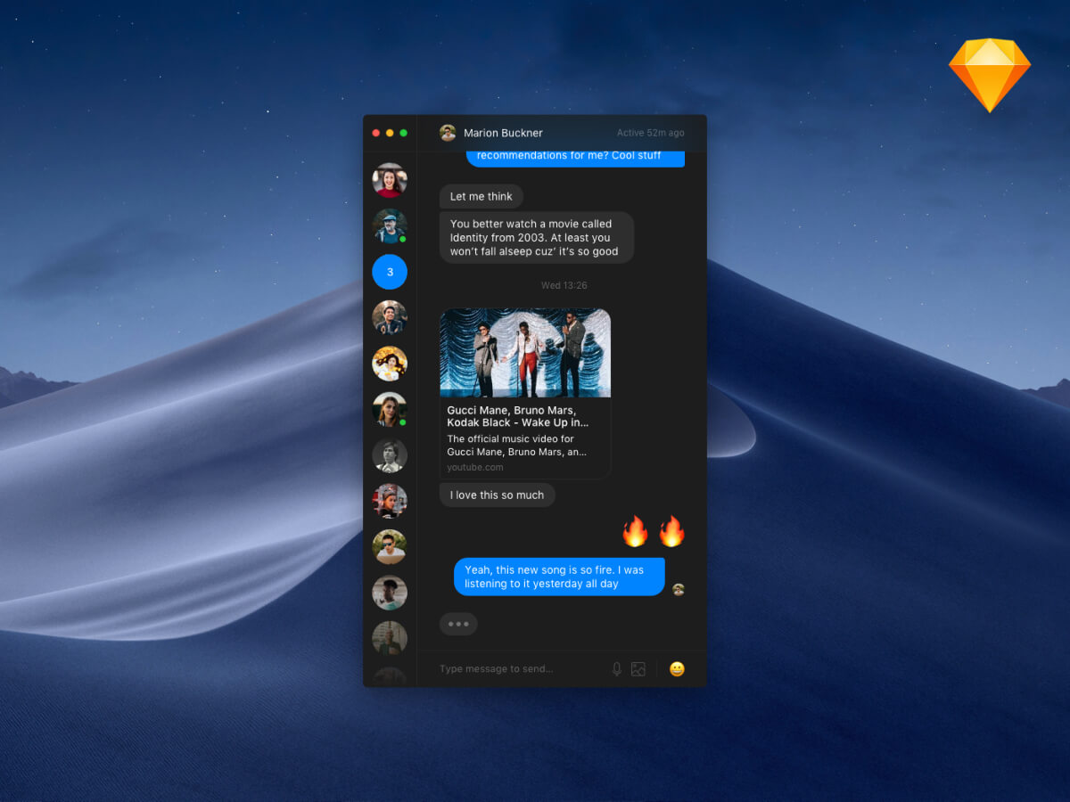 Minimalist Messenger Dark App