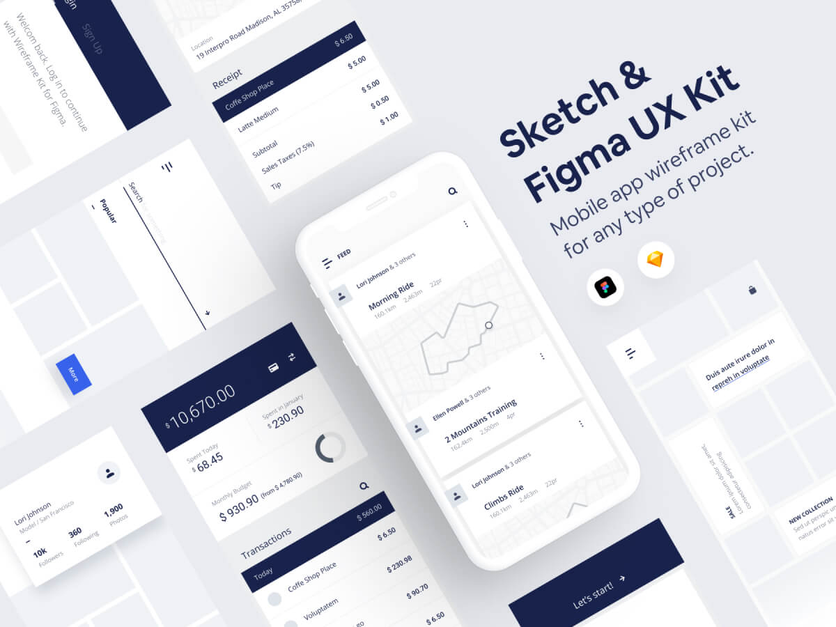 Mobile Sketch Wireframe Kit