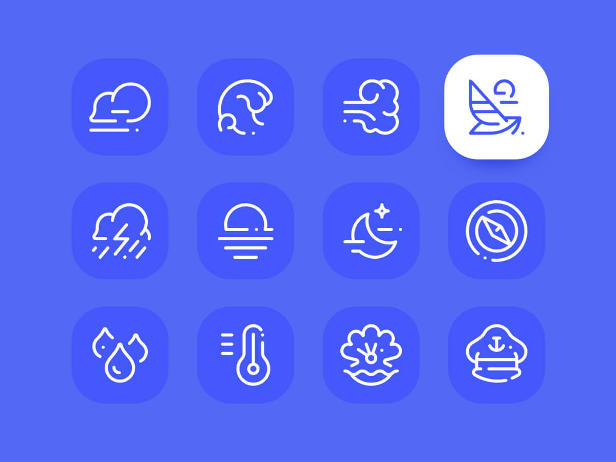 Sea Icons Set - Free Sketch Resource | Sketch Elements