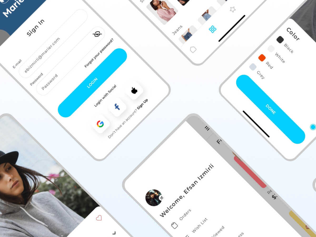 iOS 12 Mail Concept UI Kit Sketch App