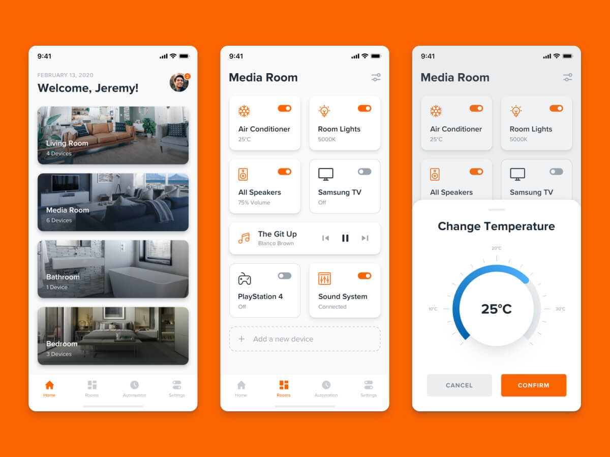 Smart Home App Concept for Sketch