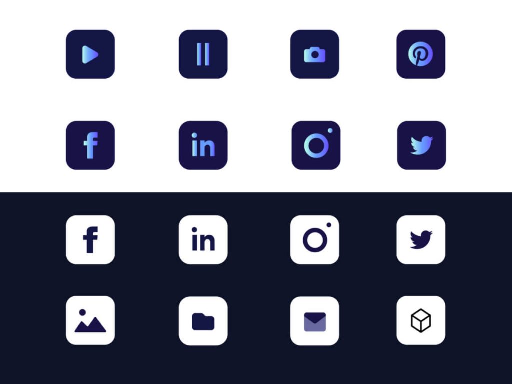 Social Media Icons for Sketch