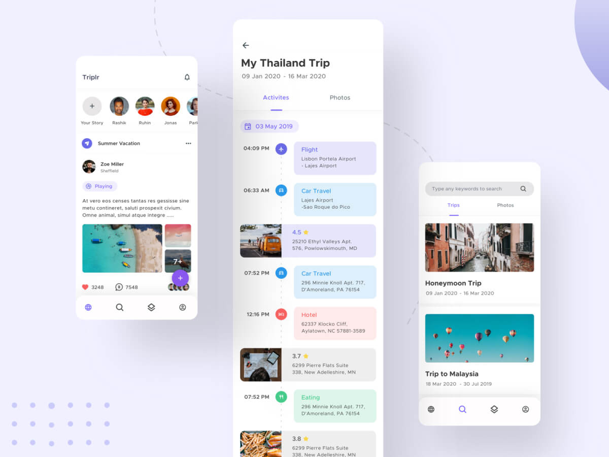 Travel App Exploration for Sketch