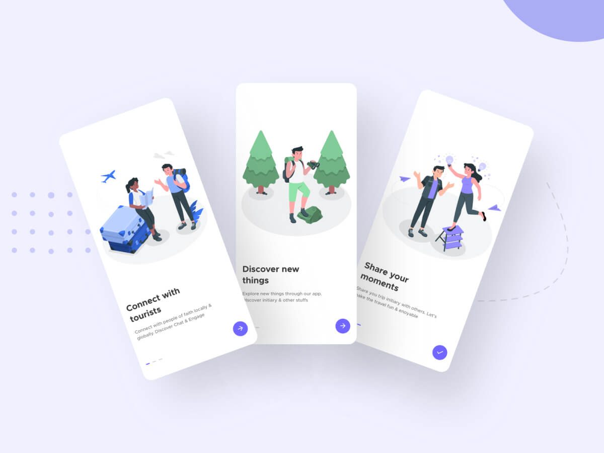 Travel App Onboarding - Sketch UI Kits