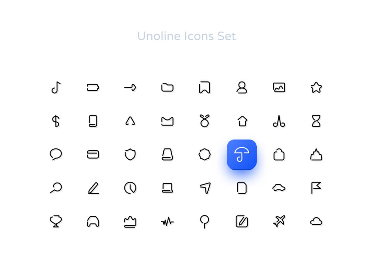 Sketch Unoline Icons Set