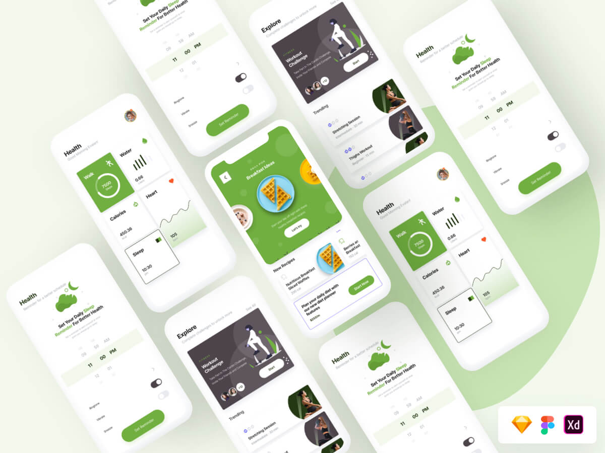 Health Insights App - Free Sketch Resource | Sketch Elements