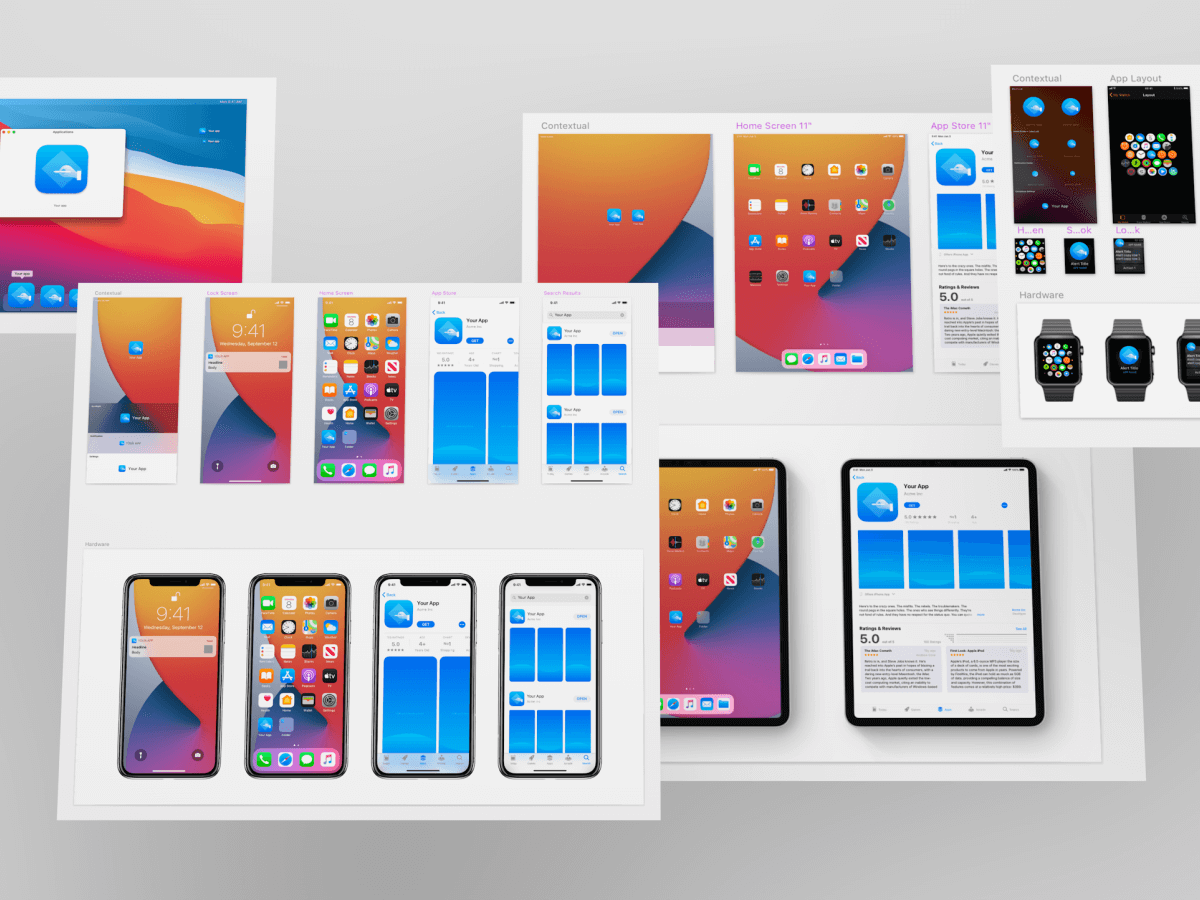 Ios 14 App Icon Template Free Sketch Resource Sketch Elements