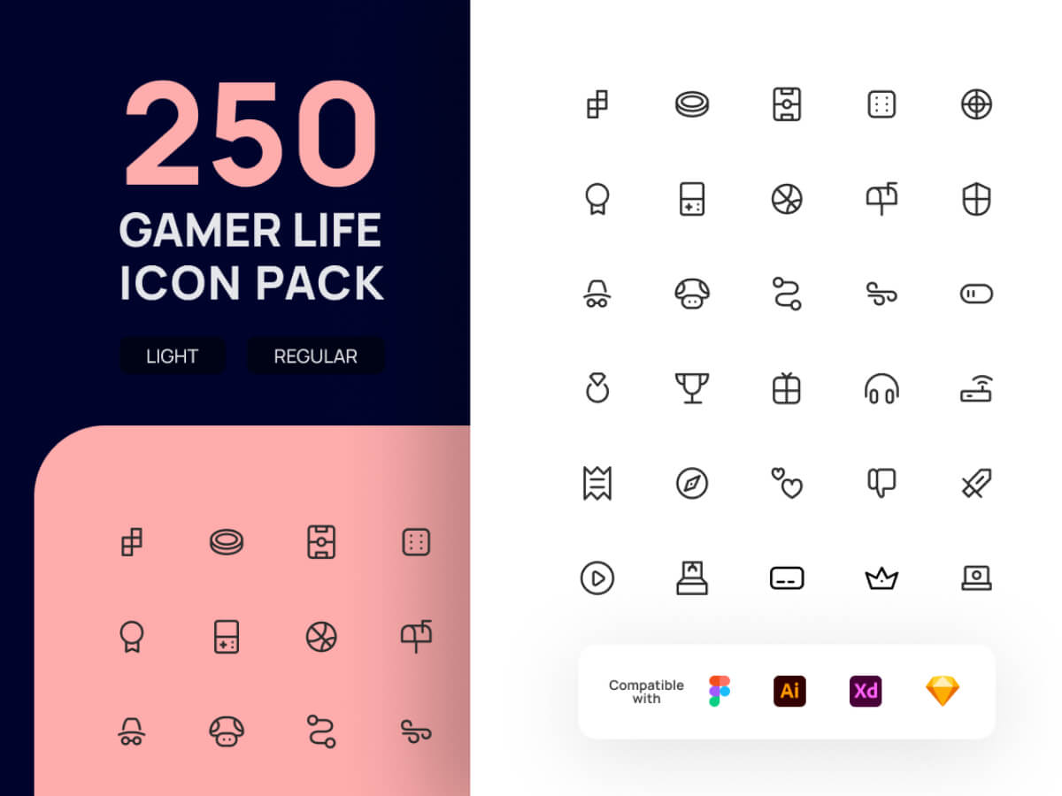 Gamer Life Icon Pack Sketch freebie - Download free resource for Sketch -  Sketch App Sources